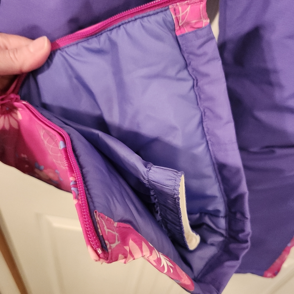L.L. Bean OACM2 Snow Ski Active Outdoor Thinsulate Pant Pink/Purple Girls Size 1 - Picture 5 of 14
